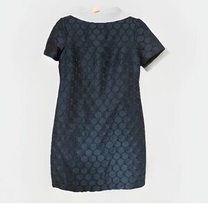 Muse black textured polka dot lined shift dress